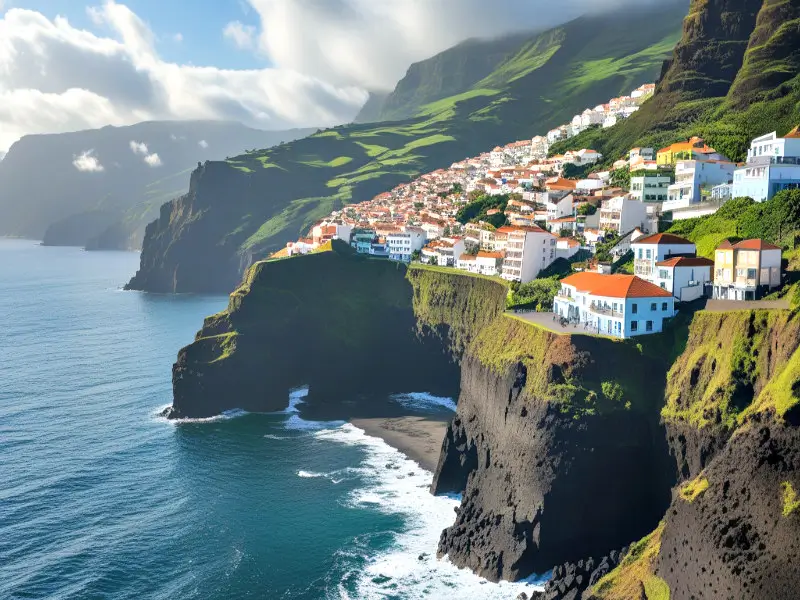 Portugal Madeira cliffside