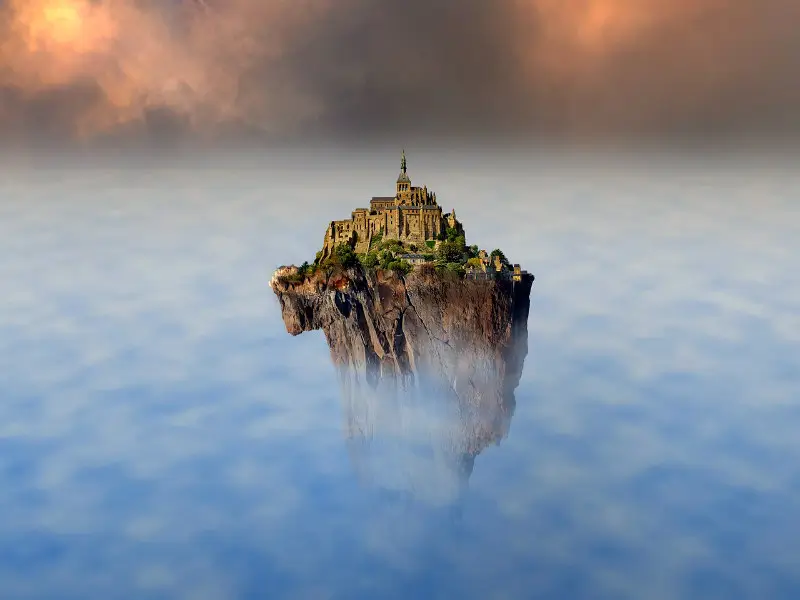 Mont Saint Michel floating island