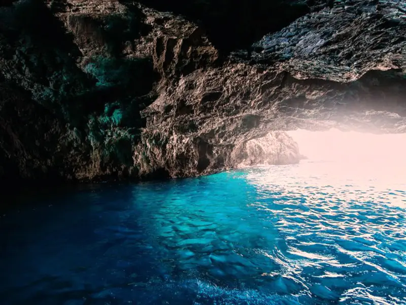 Lady of rocks and blue cave