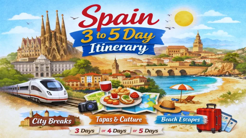 Spain 3 to 5 day itinerary
