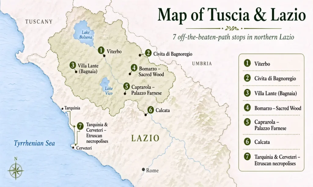 Tusci Lazio Map